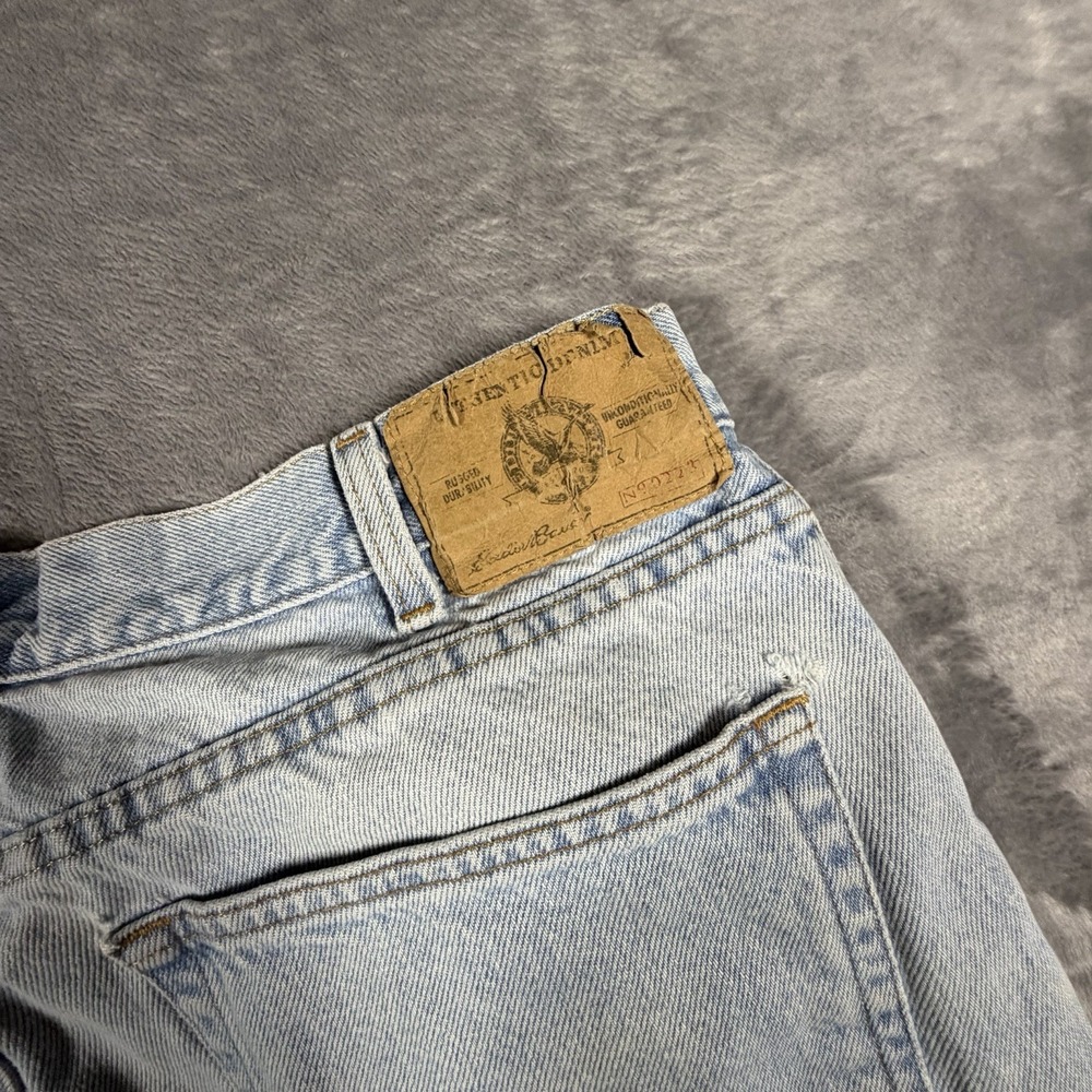 Vintage Eddie Bauer Jeans Men's 36x34 Fits 34x33 Relaxed Baggy Skate Grunge 90s - Picture 13 of 16